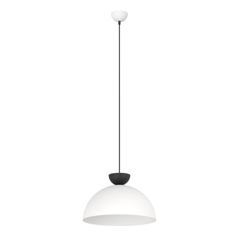 Lunaro black and white pendant light, 1 light, size L