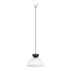 Lunaro pendant light, black and white, size S