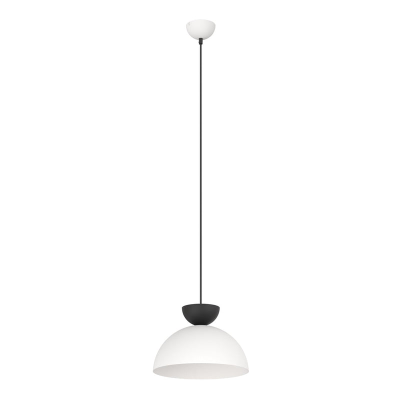 Lunaro pendant light, black and white, size S