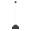 Lunaro 1-light pendant lamp, black and white, size S