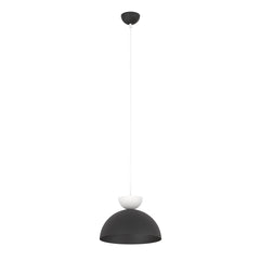 Lunaro 1-light pendant lamp, black and white, size S