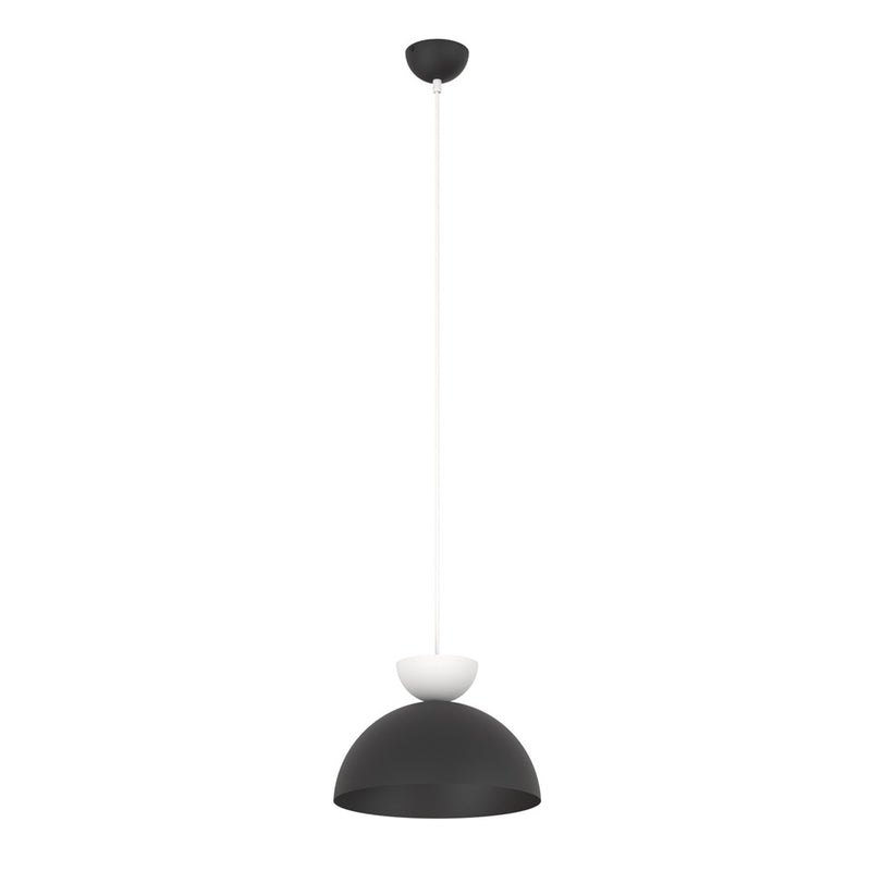 Lunaro 1-light pendant lamp, black and white, size S