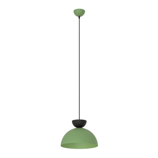 Lunaro 1-light black and green pendant light