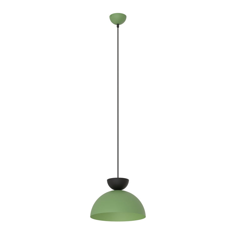 Lunaro 1-light black and green pendant light