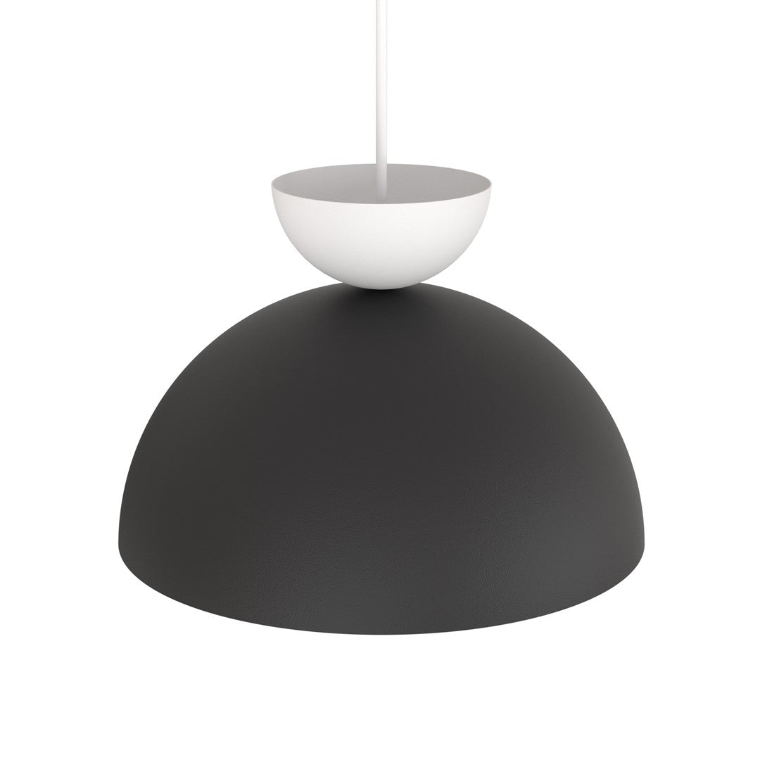 Lunaro 1-light pendant lamp, black and white, size S