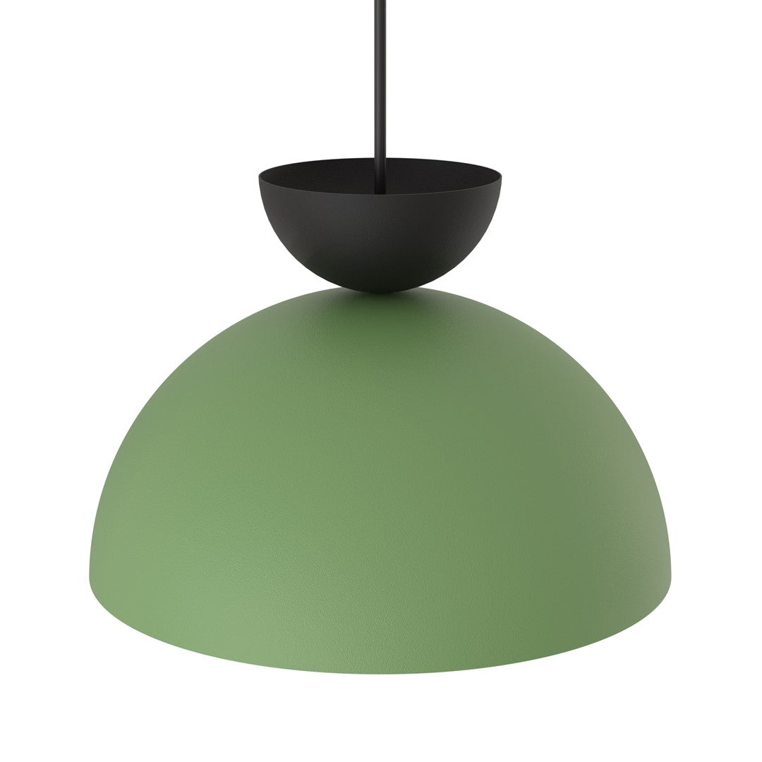 Lunaro 1-light black and green pendant light