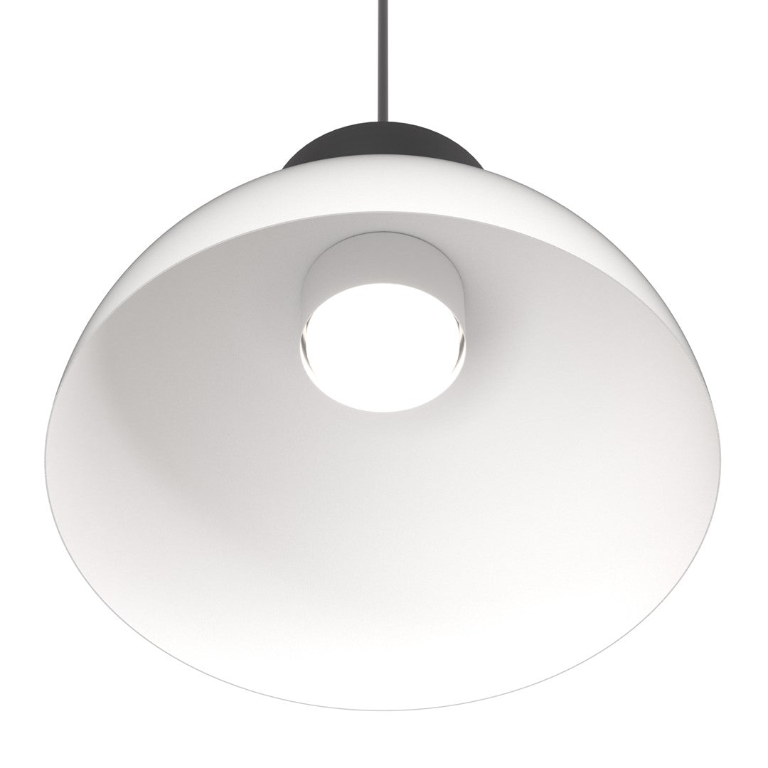 Lunaro pendant light, black and white, size S