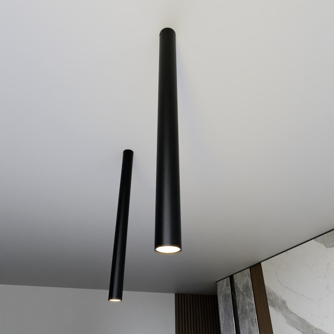 Tecno 1-light spotlight, black, size XXL