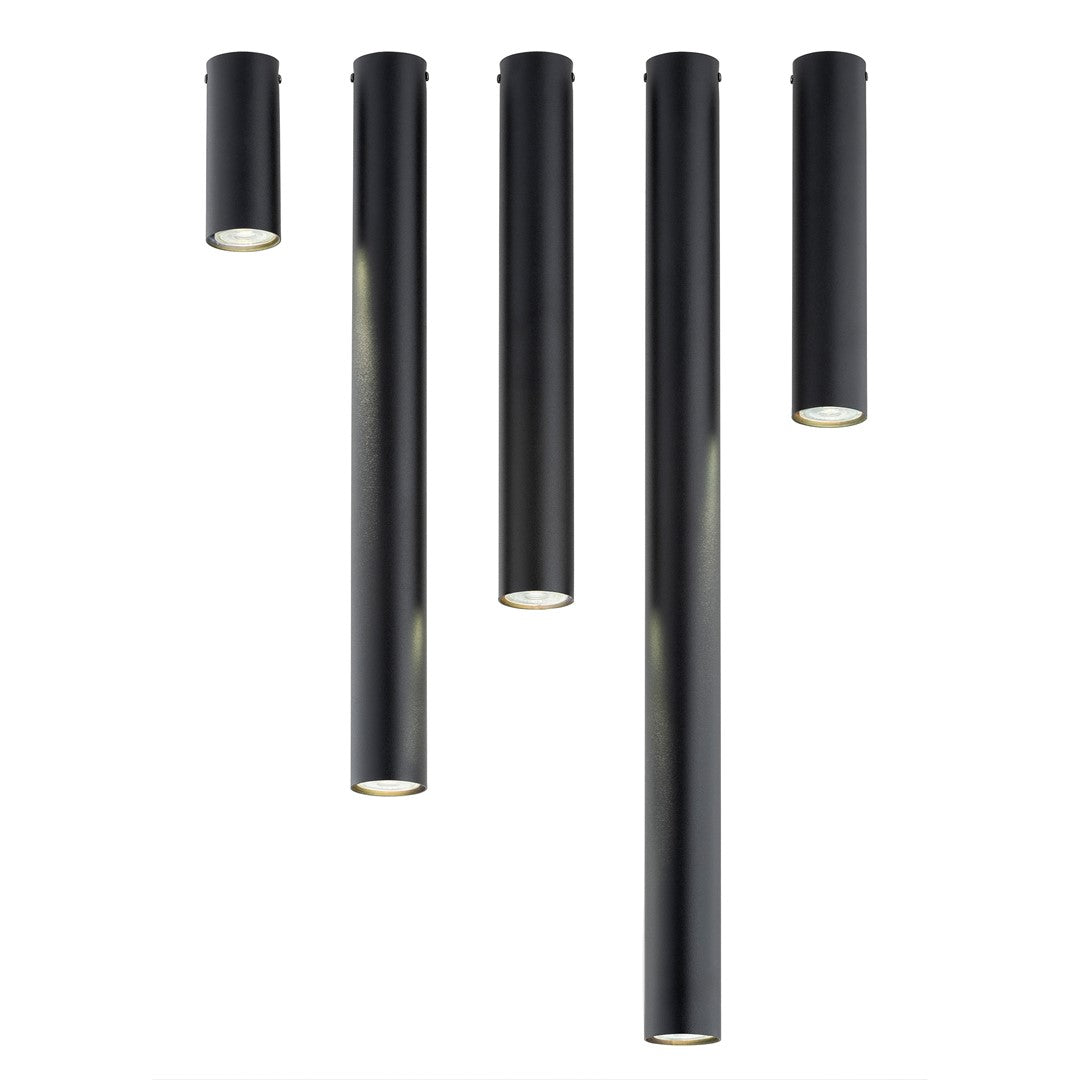 Tecno 1-light spotlight, black, size XXL