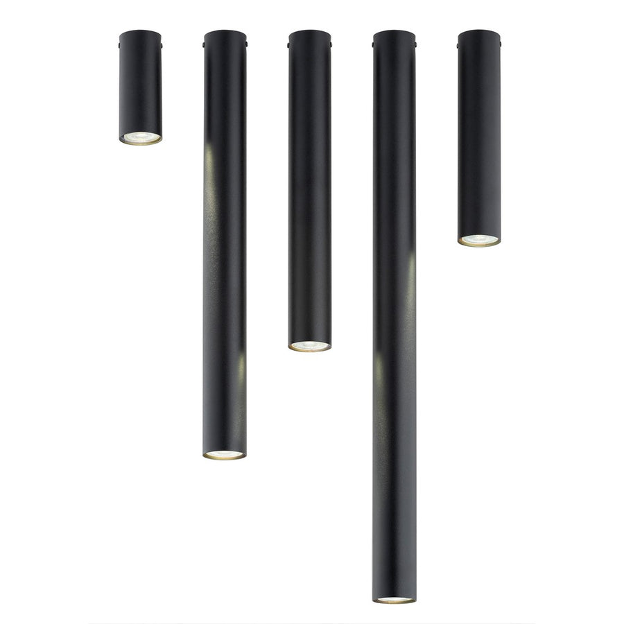 Tecno 1-light spotlight, black, size XXL