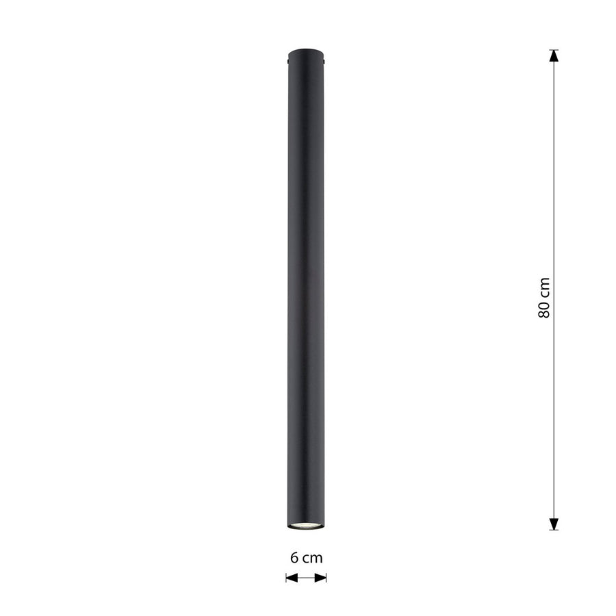 Tecno 1-light spotlight, black, size XXL