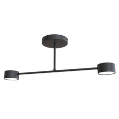 Halo 2-light flush mount black
