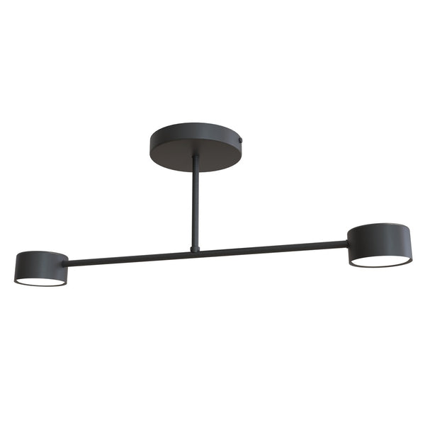 Halo 2-light flush mount black