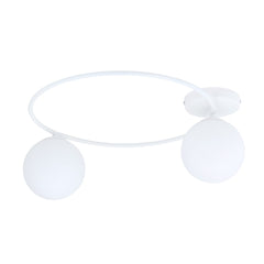 Sopra 2-light flush mount white, opal glass