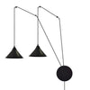 Abramo 2-light black pendant light