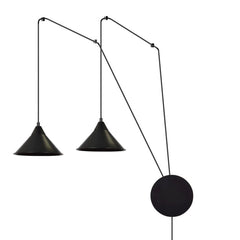 Abramo 2-light black pendant light