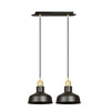 Ibor 2-light black pendant light
