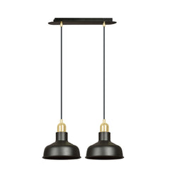 Ibor 2-light black pendant light