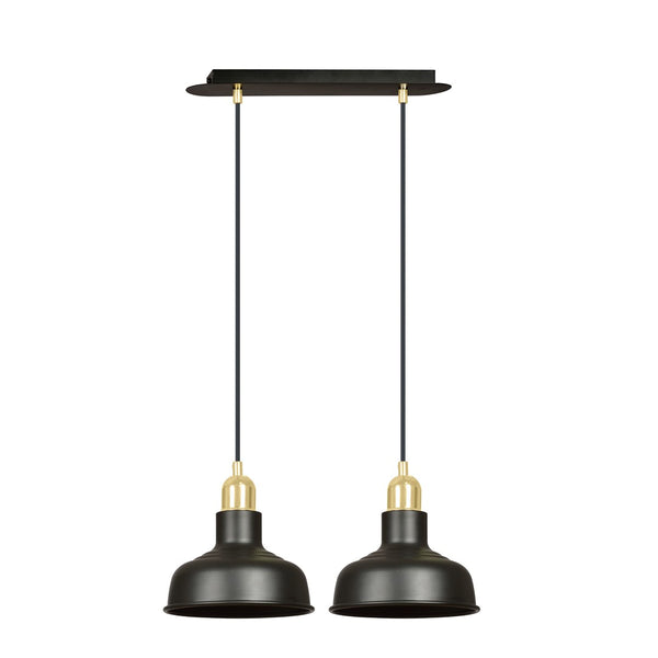 Ibor 2-light black pendant light