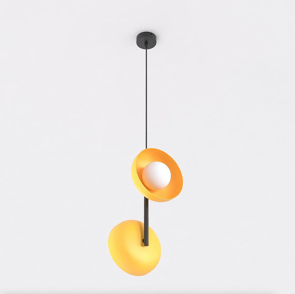 Vanilla 2-light orange pendant light