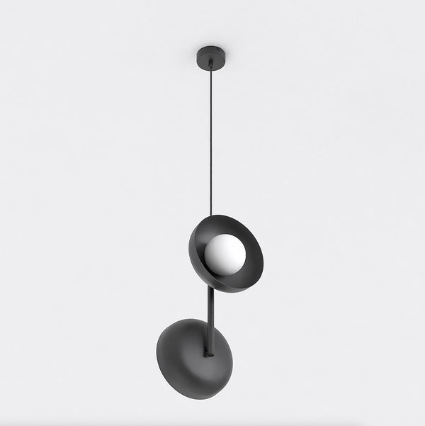 Vanilla 2-light black pendant light