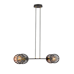 Playa 2-light black pendant light