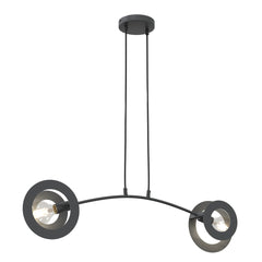 Euphoria 2-light pendant, black