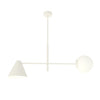 Hermes 2-light chandelier white