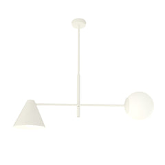 Hermes 2-light chandelier white