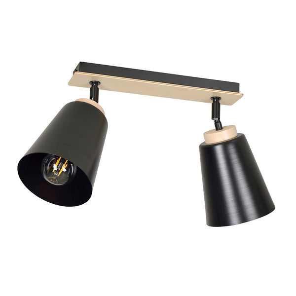 Atlas 2-light spotlight black