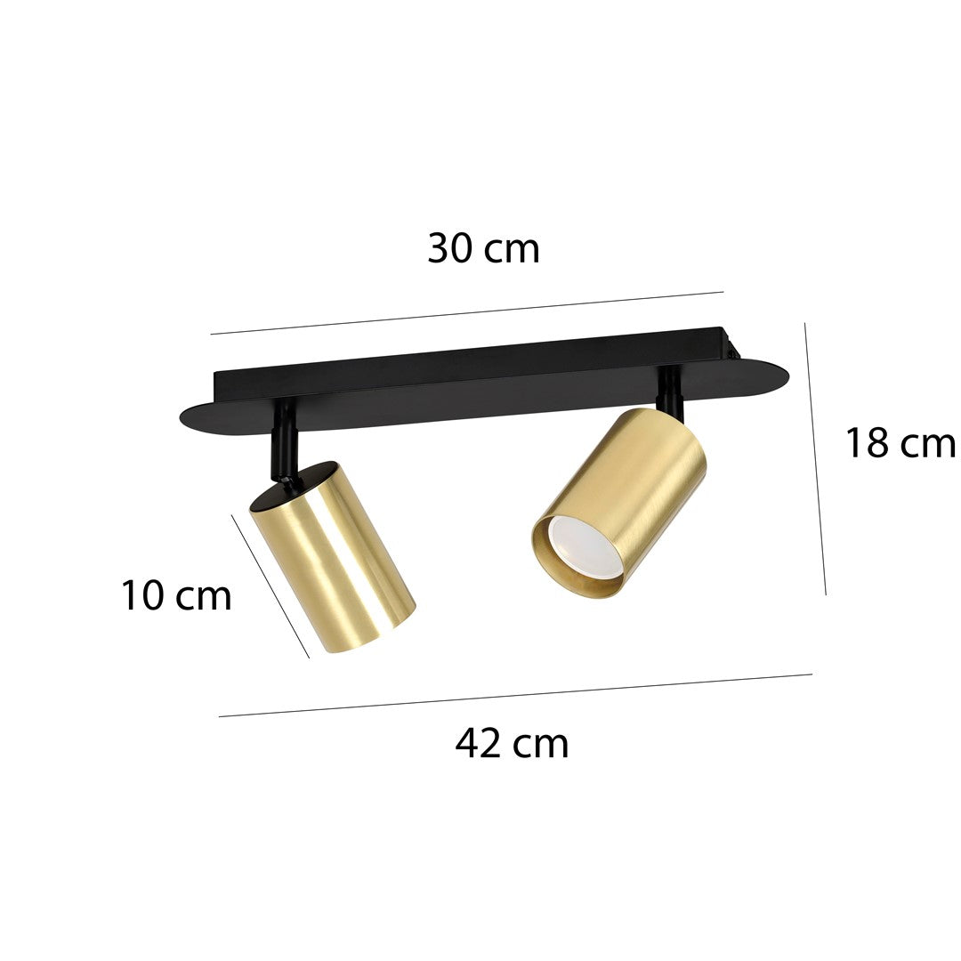 Zen 2-light spotlight black