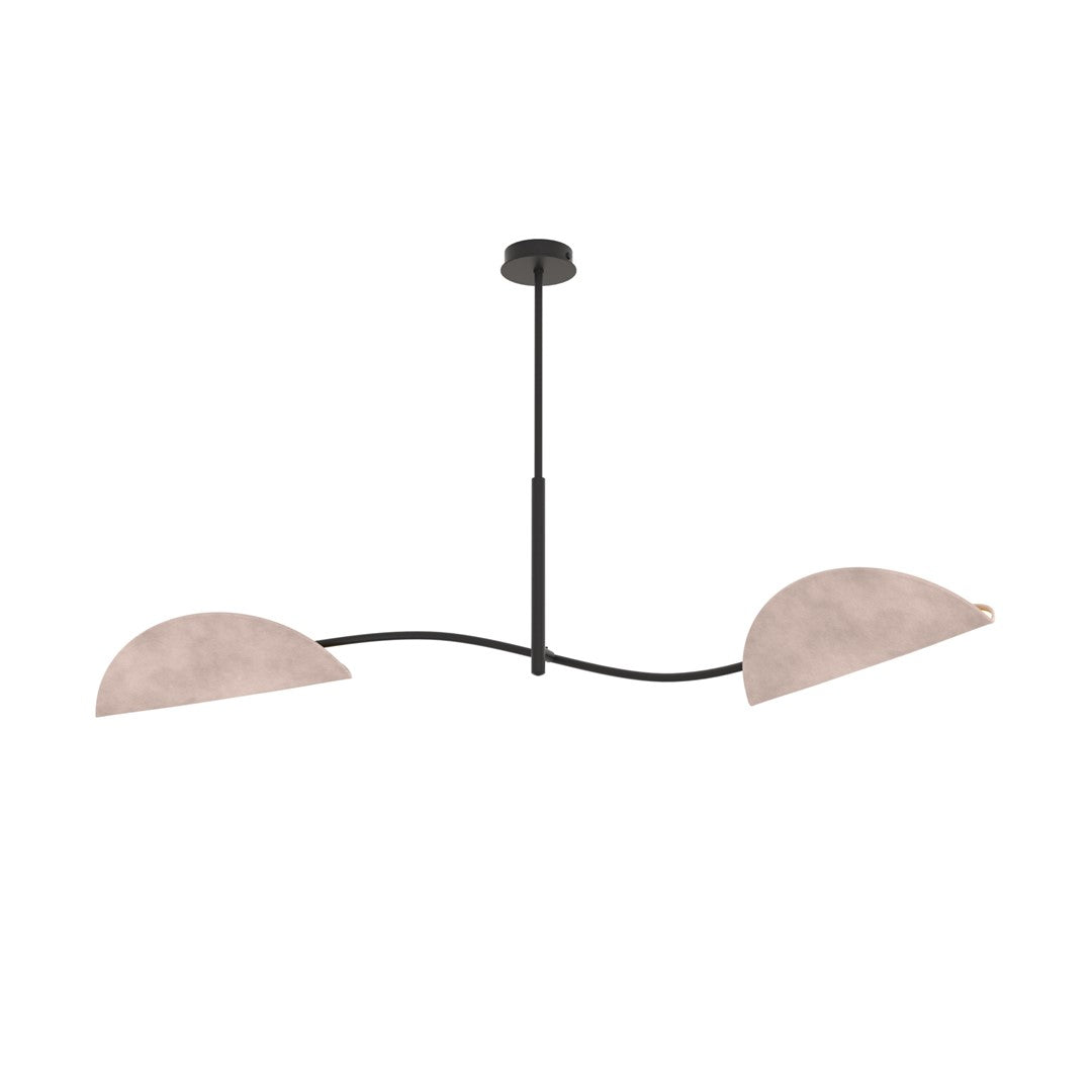 Lotus 2-light ceiling lamp black and grey