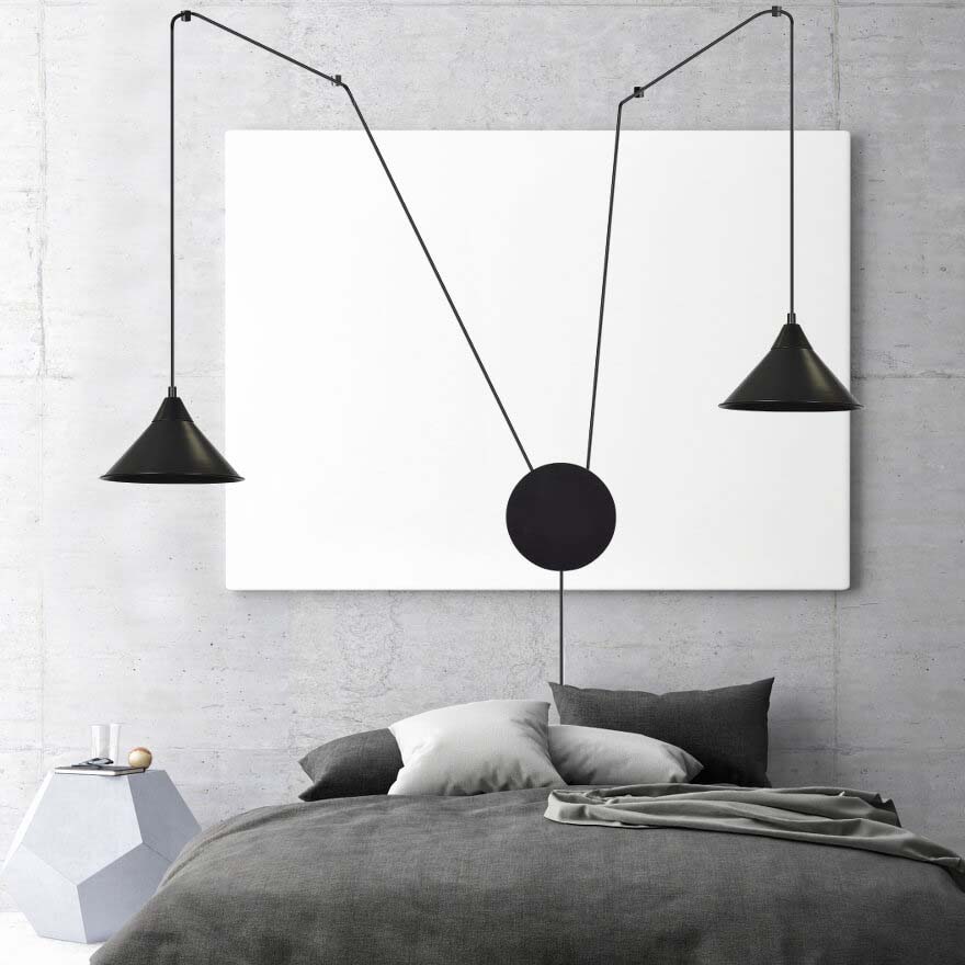 Abramo 2-light black pendant light