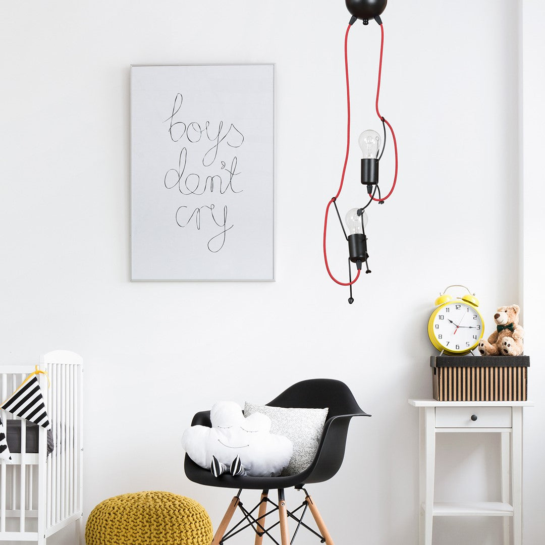 Bobi 2-light black pendant light