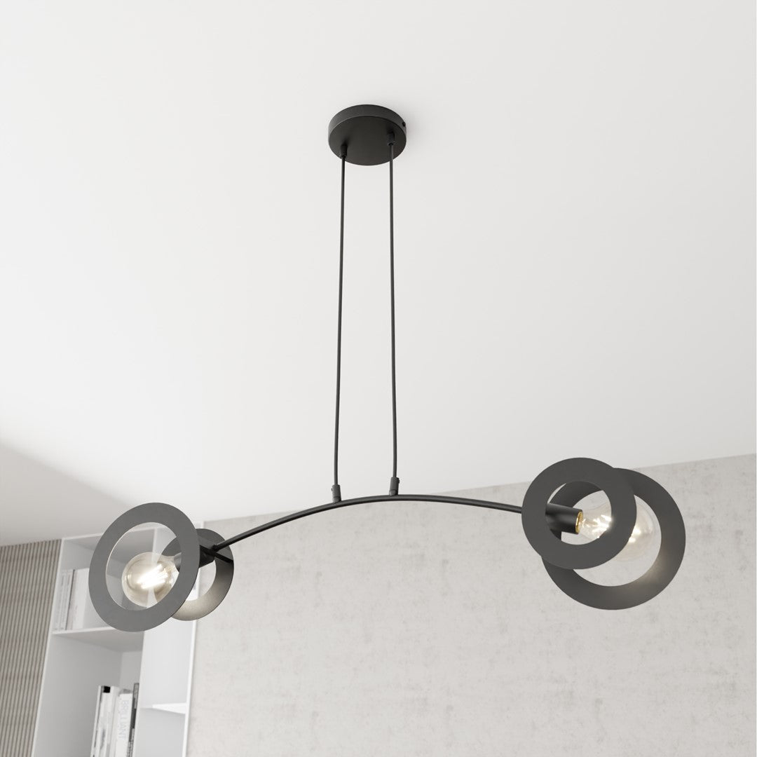 Euphoria 2-light pendant, black