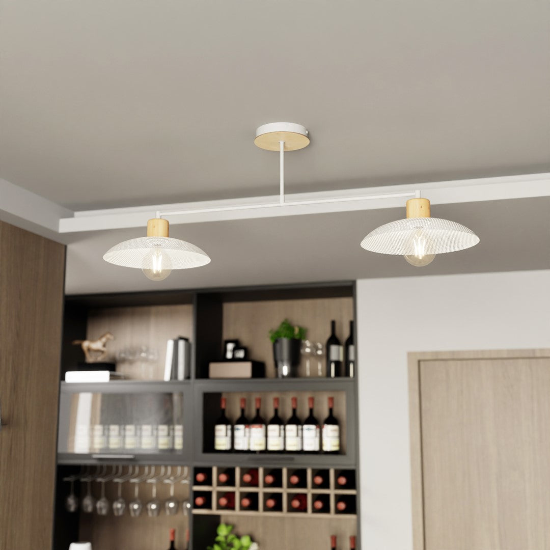 Kobe 2-light white pendant light