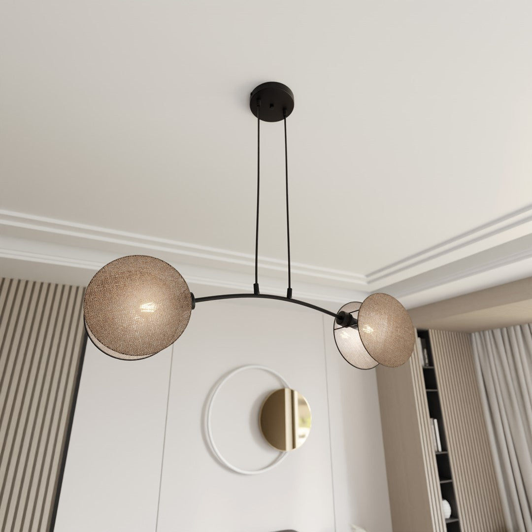 2-light pendant light, natural