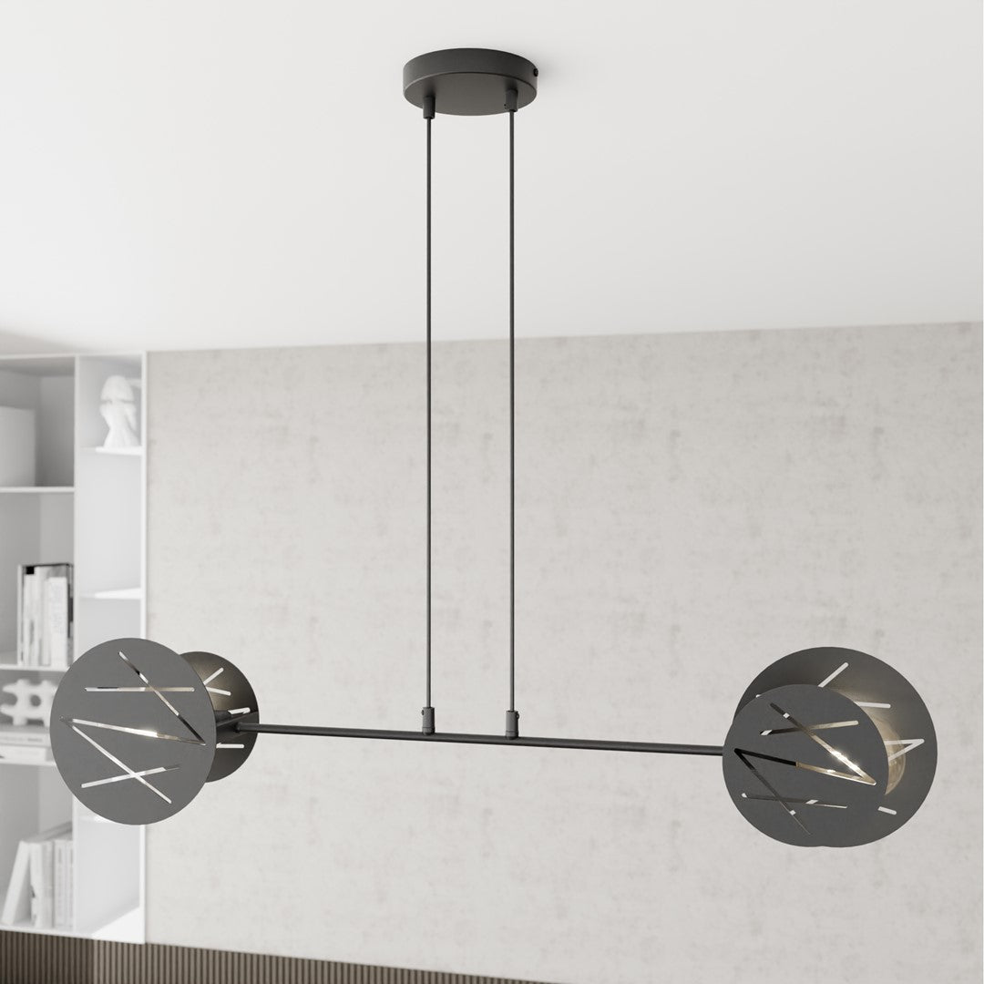 Xotic 2-light black pendant light
