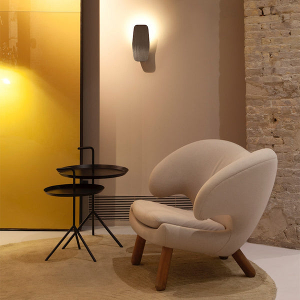 Applique murale LED Ashiya en aluminium, noir brossé, hauteur 27 cm