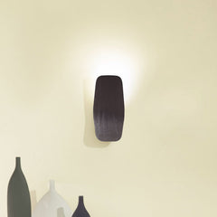 Applique murale LED Ashiya en aluminium, titane et noir brossé, hauteur 27 cm