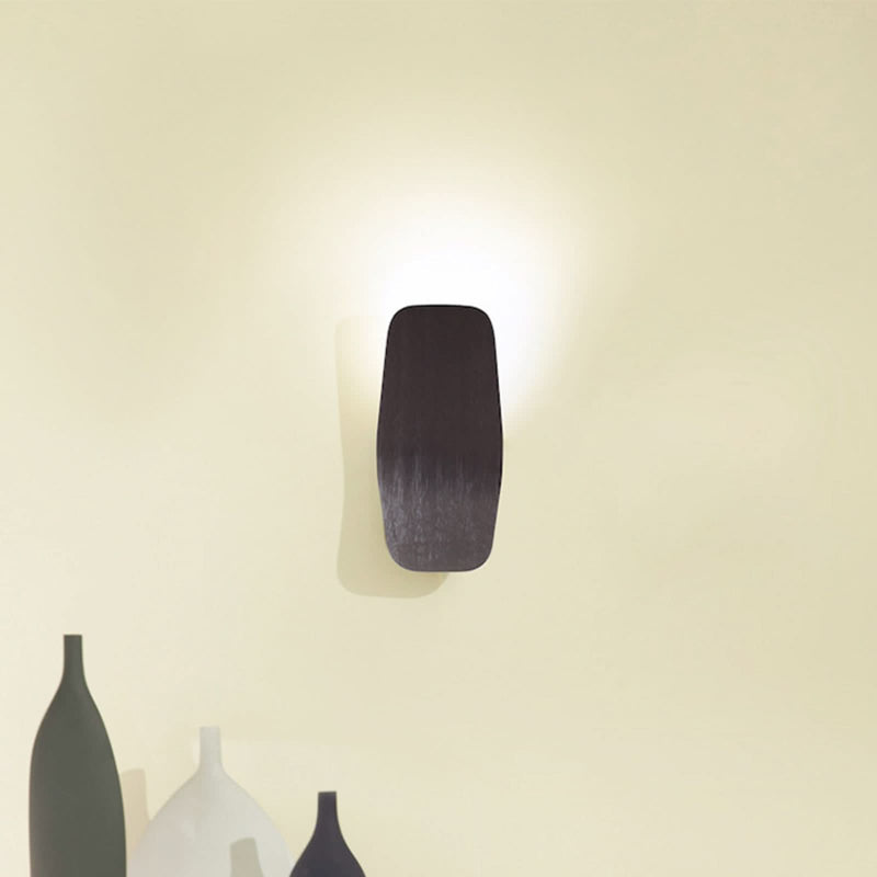 Applique murale LED Ashiya en aluminium, titane et noir brossé, hauteur 27 cm