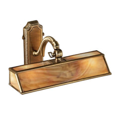 Applique murale Antiko en verre, ambre, 2 lumières, hauteur 17 cm