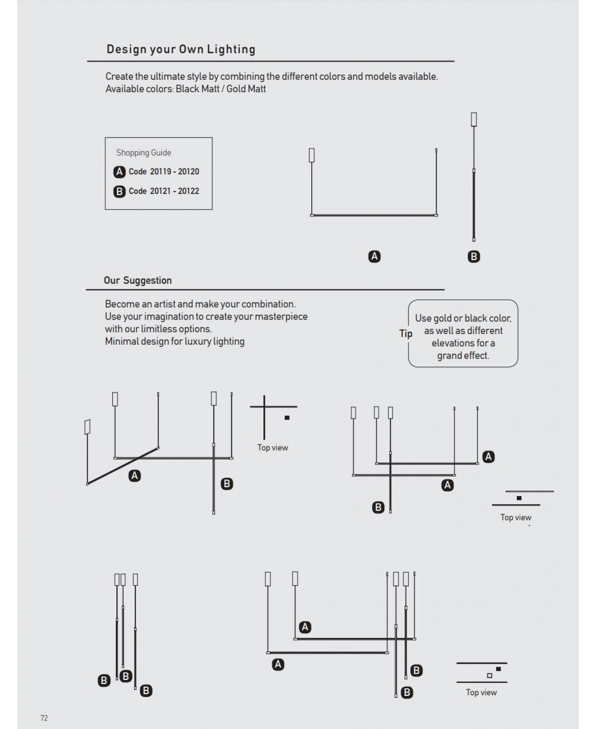 Suspension ZAMBELIS D16 12W DESIGN Or Mat 20122