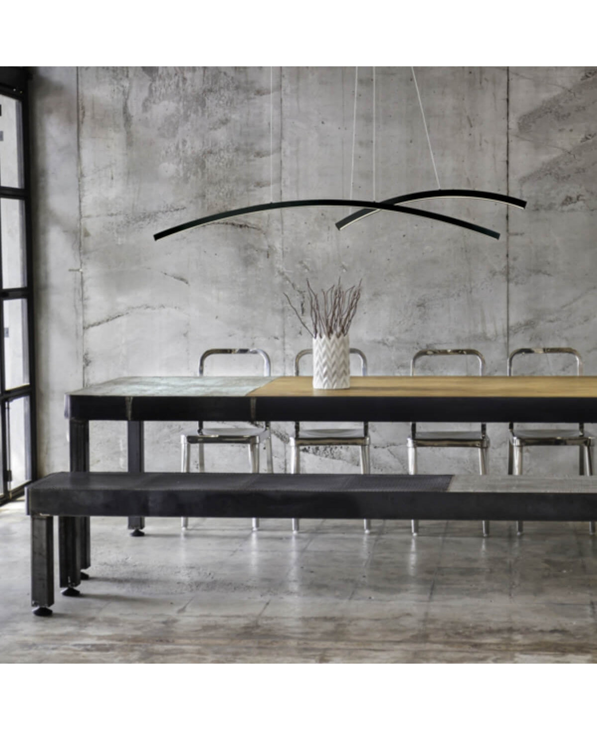 Suspension ZAMBELIS 41W Dimmable DESIGN Noir Mat 20130