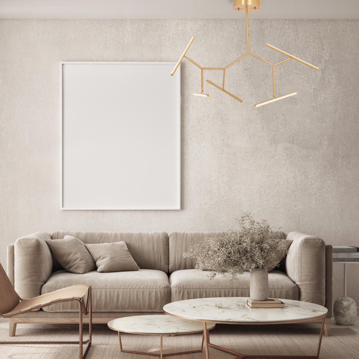 Plafonnier ZAMBELIS 49W Dimmable DESIGN Or Mat 2071