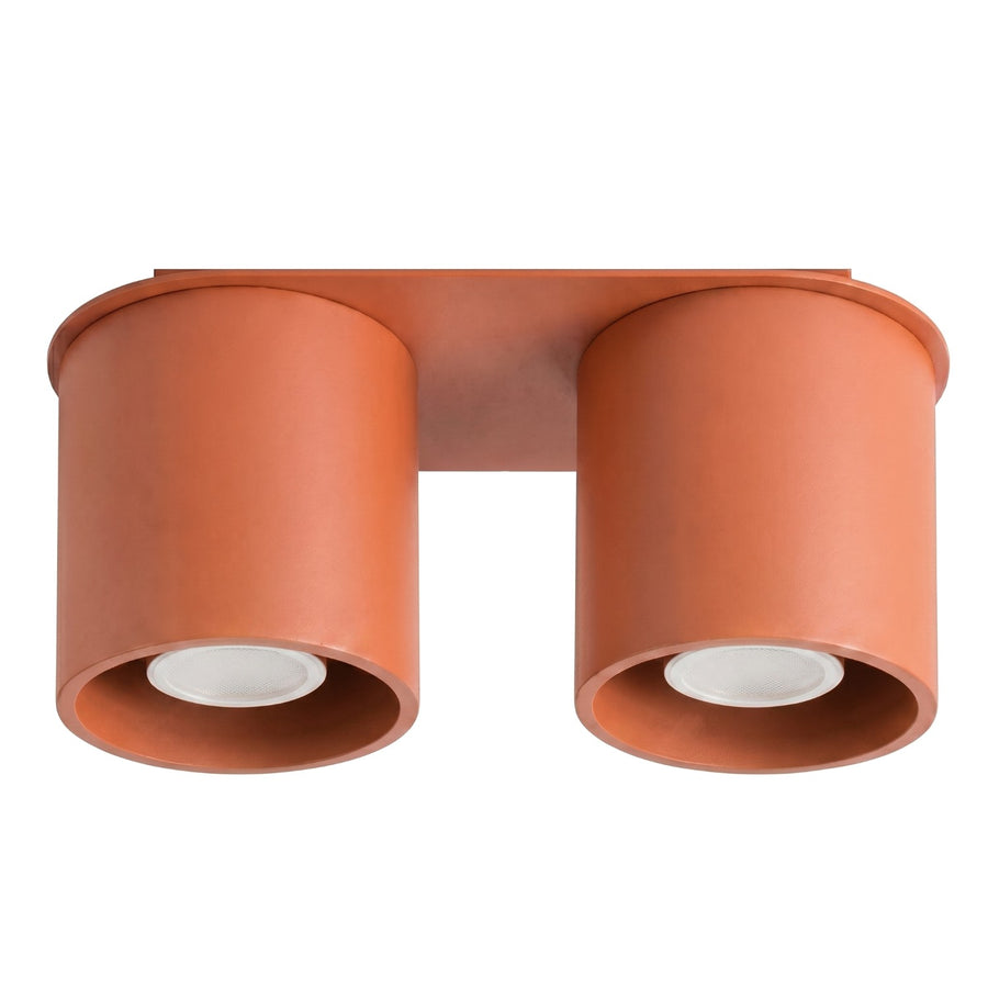 Plafonnier ORBIS 2 Ocre rouge