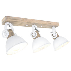 3-Light White Industrial Ceiling Light