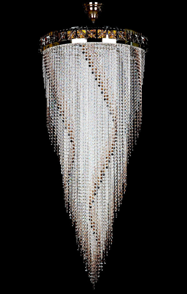 L432CLN spiral crystal pendant light