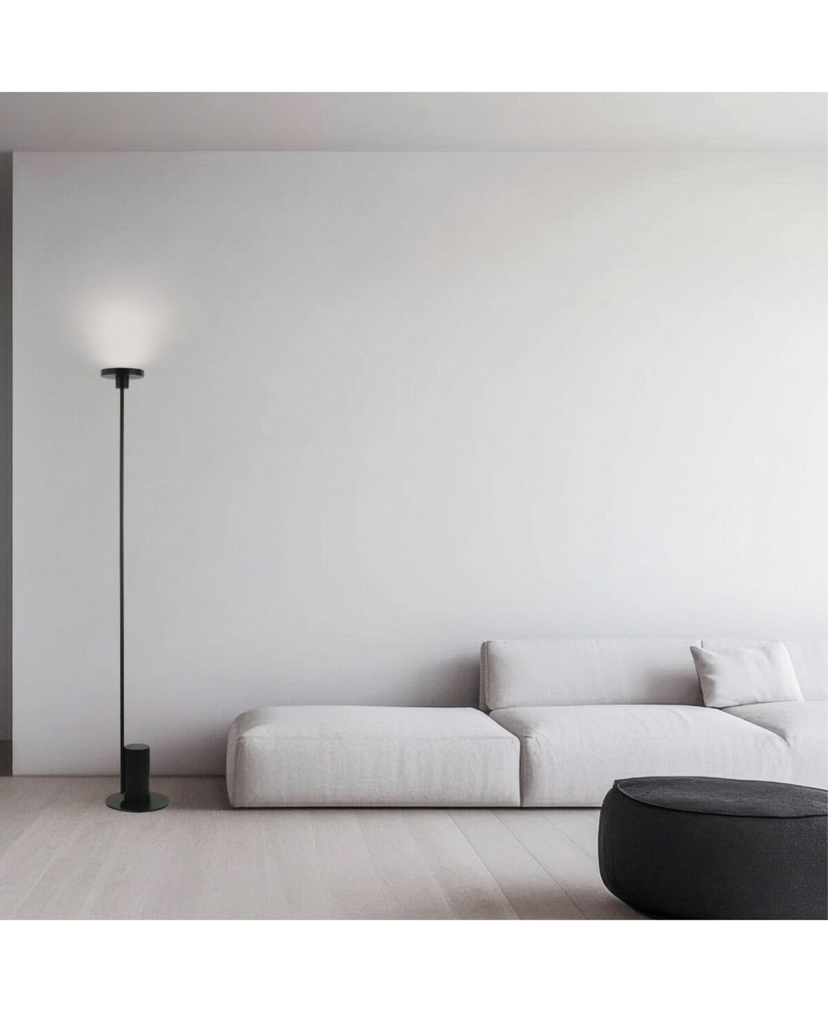 Lampe sur pied ZAMBELIS D250 12W DESIGN Noir Sable 22065