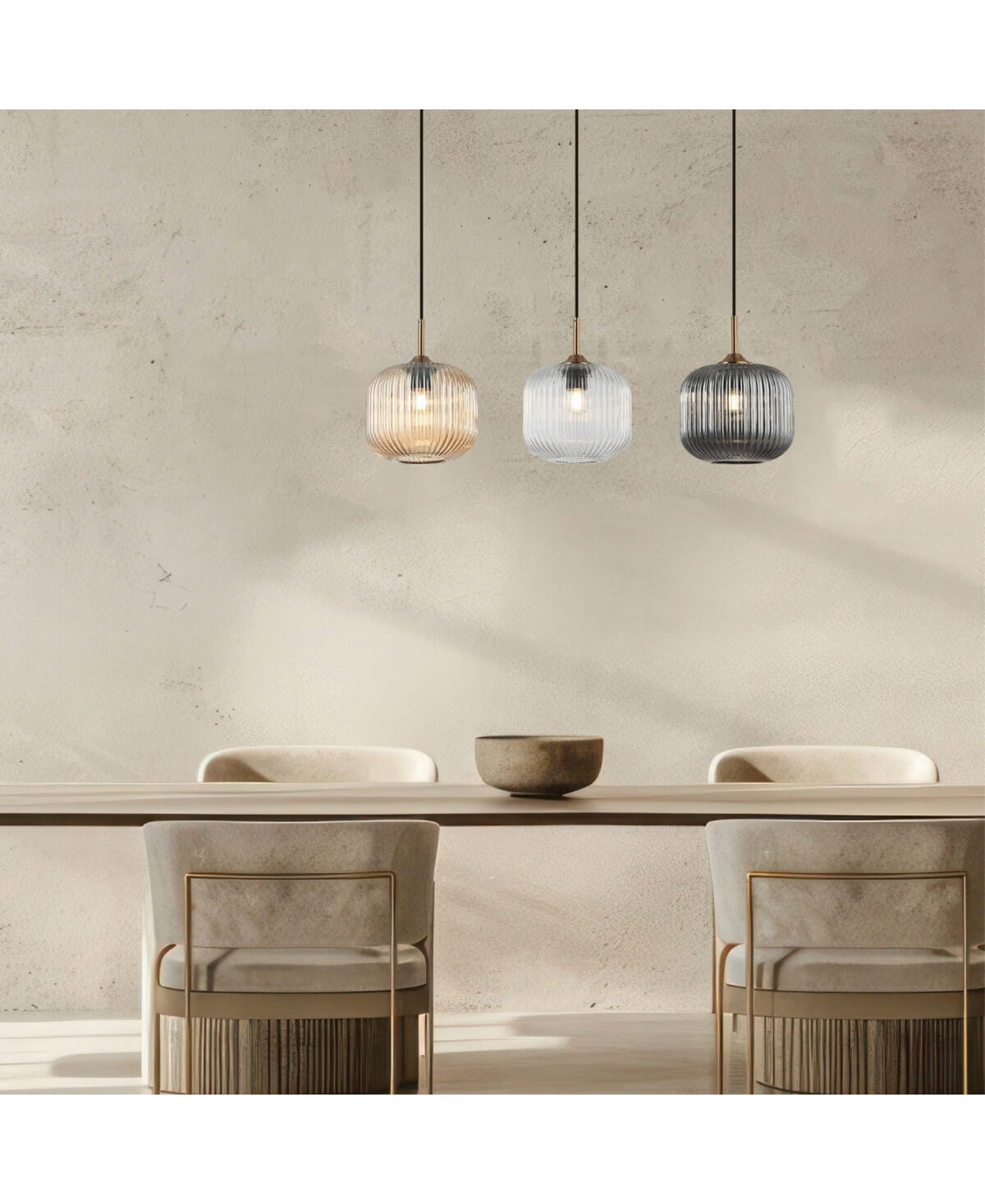 Suspension ZAMBELIS 3xE27 DESIGN Champagne et Laiton Sans Source 22074